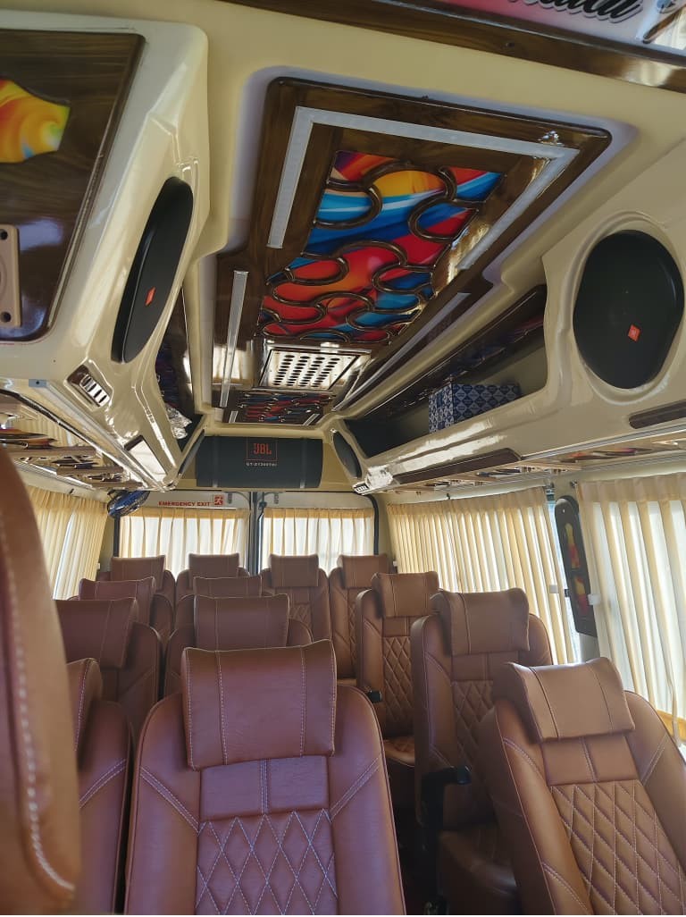 13 Seater Tempo Traveller interior
