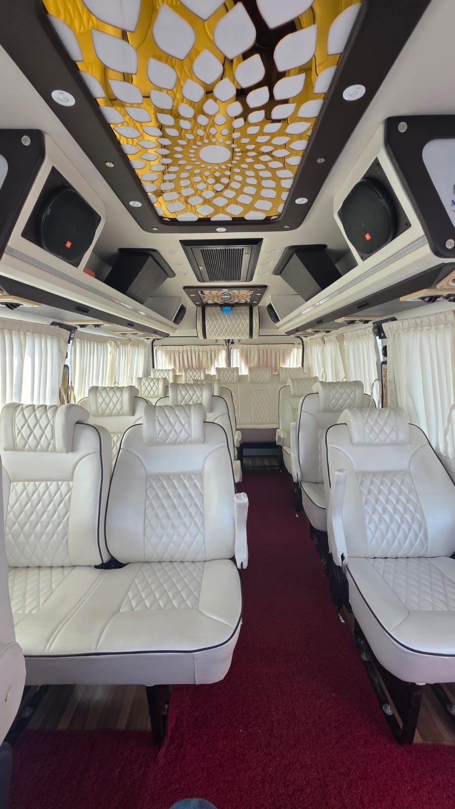 14 Seater Luxury Tempo Traveller interior
