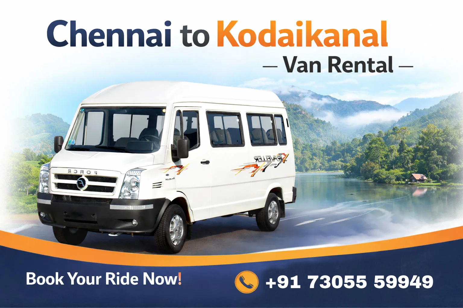 Chennai → Kodaikanal van rental