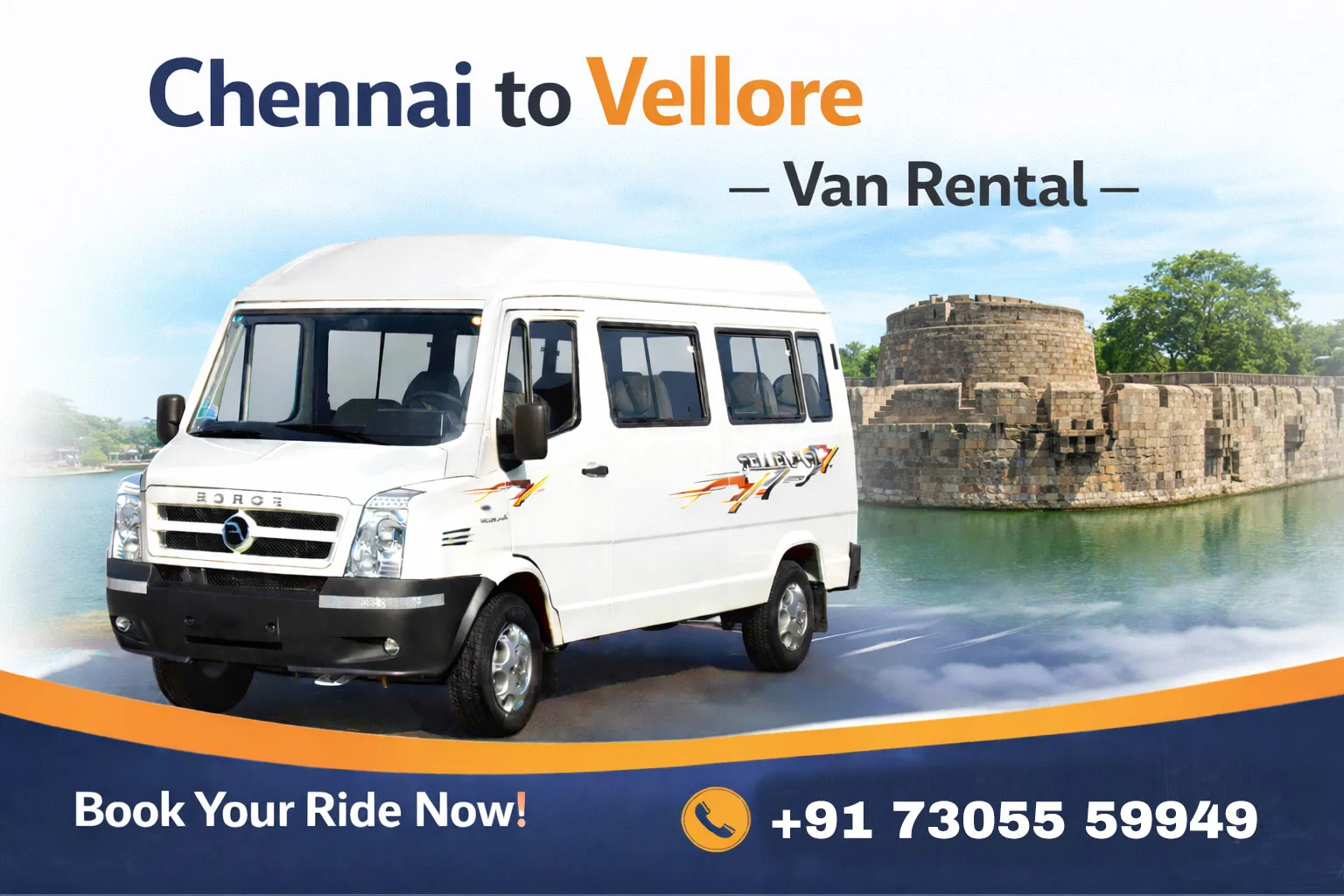 Chennai → Vellore van rental